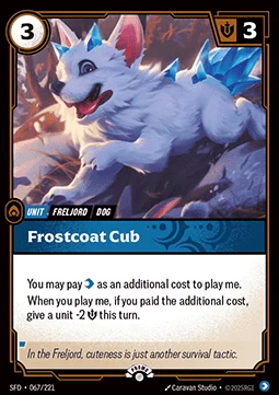 Frostcoat Cub - SFD-067-p - Promotional Cards - Riftbound card